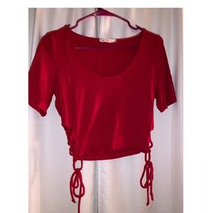 RED CROP TOP